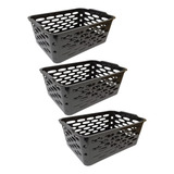 Kit 3 Cestos Organizador Versátil Grande 37x26x13 5 Cm