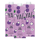 Kit 3 Chá Verde Sabor Jabuticaba Zero Açúcar Yaí Caixa 1l
