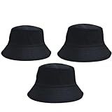 Kit 3 Chapéu Bucket Hat Preto