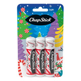 Kit 3 Chapstick Lip Balm Hidratante Labial Candy Cane 4g