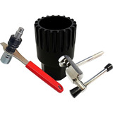 Kit 3 Chaves Extrator Pedivela Mov Central Catraca K7 Bike