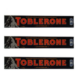 Kit 3 Chocolate Toblerone Amargo C amendoas Importado 100gr