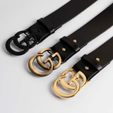 Kit 3 Cintos Femininos Couro Ecologico Detalhe Fivela Gg