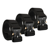 Kit 3 Cintos Tático Com Fivela De Engate Rápido Militar