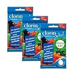 Kit 3 Clorin Salad 20 Pastilhas Desinfeta Morango Verduras