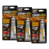 Kit 3 Cola Orbived Selante Para Motor Cinza 50g Neutro