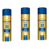 Kit 3 Cola Spray Kisafix Plus Adesivo Contato 500ml Killing Cor Amarelo