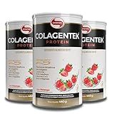 Kit 3 Colagentek Protein Vitafor Morango