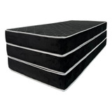 Kit 3 Colchões Solteiro Espuma D33 88x1 88x14 Tecido Bordado
