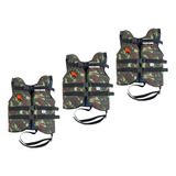 Kit 3 Colete Salva Vida 80 90 100 120 Kilos Camuflado