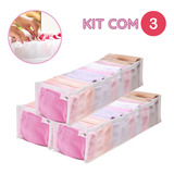 Kit 3 Colmeia Organizadora Gaveta Tela