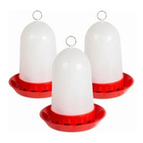 Kit 3 Comedouro Automático Codorna Pinto Galinha Aves