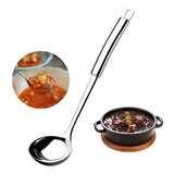 Kit 3 Concha De Feijão Aço Inoxidável Grande Luxo Utensílios