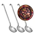 Kit 3 Concha Servir Restaurante Industrial Cabo Longo Inox