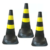 Kit 3 Cone Para Sinalização 50 Cm Com 2 Faixas Rm 42