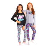 Kit 3 Conjunto Meia Estação Menina Juvenil Legging Atacado