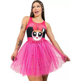 Kit 3 Conjunto Meninas Super Poderosas Body E Saia Tule