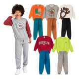 Kit 3 Conjunto Moletom Flanelado Infantil