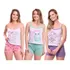 Kit 3 Conjuntos Baby Doll Short + Regata Pijama Sortido