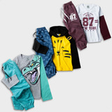 Kit 3 Conjuntos Infantil Meia Estação Roupa Menino Atacado