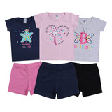 Kit 3 Conjuntos Juvenil Menina Verão Roupa Infantil Criança