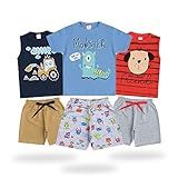 Kit 3 Conjuntos Masculino Roupas Infantil Menino De Verão Tamanho-8