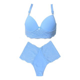 Kit 3 Conjuntos Plus Size Lingerie Reforçado Sensual C Bojo