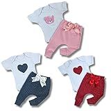 Kit 3 Conjuntos Roupa Bebê Menina Body Manga Curta Bordado E Calça Saruel Blogueirinha Diva C20212 Tamanho M Cor Azul