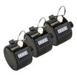 Kit 3 Contador Manual Numérico 4 Dígitos Batidas Controle