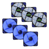 Kit 3 Coolers Para Gabinete 12mm Led Azul Gamemax Gmx gf12b