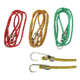 Kit 3 Corda Elástica Bagageiro Carga Gancho Extensor Moto 2m