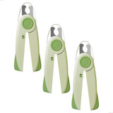 Kit 3 Cortador Unhas Pet Alicate Lixa Luz Led Cães Passaros