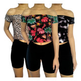 Kit 3 Cropped Ciganinha
