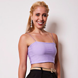 Kit 3 Cropped Faixa Liso Alcinha Fina Lycra Tube Feminino