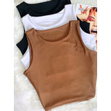 Kit 3 Cropped Feminino