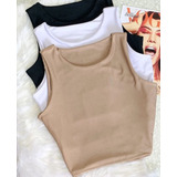 Kit 3 Cropped Feminino
