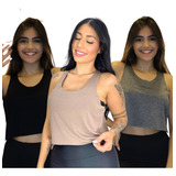 Kit 3 Cropped Regata