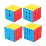 Kit 3 Cubo Mágico 2x2x2 3x3x3 4x4x4 5x5x5 Profissional Full