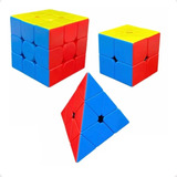 Kit 3 Cubo Mágico 2x2x2