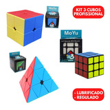Kit 3 Cubo Magico Moyu Pirâmide