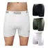 Kit 3 Cueca Boxer Puma Sem Costura Cós 40mm Masculino Adulto
