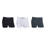 Kit 3 Cuecas Boxer Hoahi Em Poliamida microfibra Sem Costura