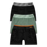 Kit 3 Cuecas Boxer Kyly Infantil Juvenil Menino Microfibra