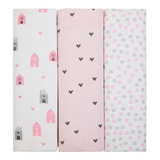 Kit 3 Cueiro Bebe Flanelado Papi 80x60cm Estampado Algodão