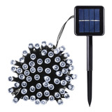 Kit 3 Cx Pisca Pisca Led Guirlanda Solar Amarelo 100lampadas