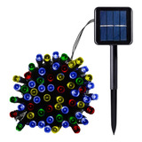 Kit 3 Cx Pisca Pisca Led Guirlanda Solar Amarelo 100lampadas
