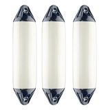 Kit 3 Defensa Náutica F1 15x61 Branca Inflável Barco Lancha
