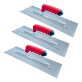 Kit 3 Desempenadeira Aço Inox Efeito Marmorato Decorativo