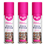 Kit 3 Desmoldante Spray Unta Forma Fácil Culinário 400ml