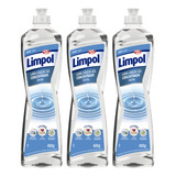 Kit 3 Detergente Gel Concentrado Cristal 400ml Limpol